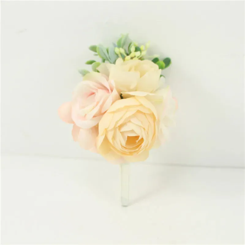 Mini Rose Flowers Head Wrist Flowers & Boutonnieres