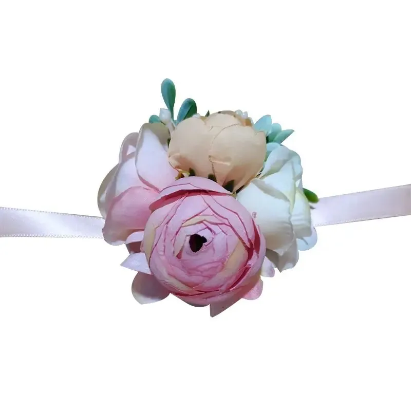 Mini Rose Flowers Head Wrist Flowers & Boutonnieres