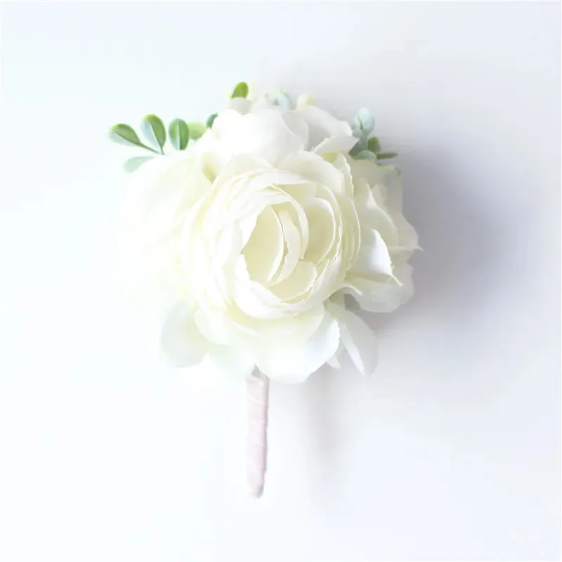 Mini Rose Flowers Head Wrist Flowers & Boutonnieres