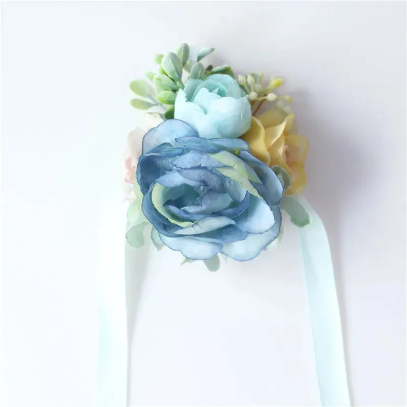 Mini Rose Flowers Head Wrist Flowers & Boutonnieres