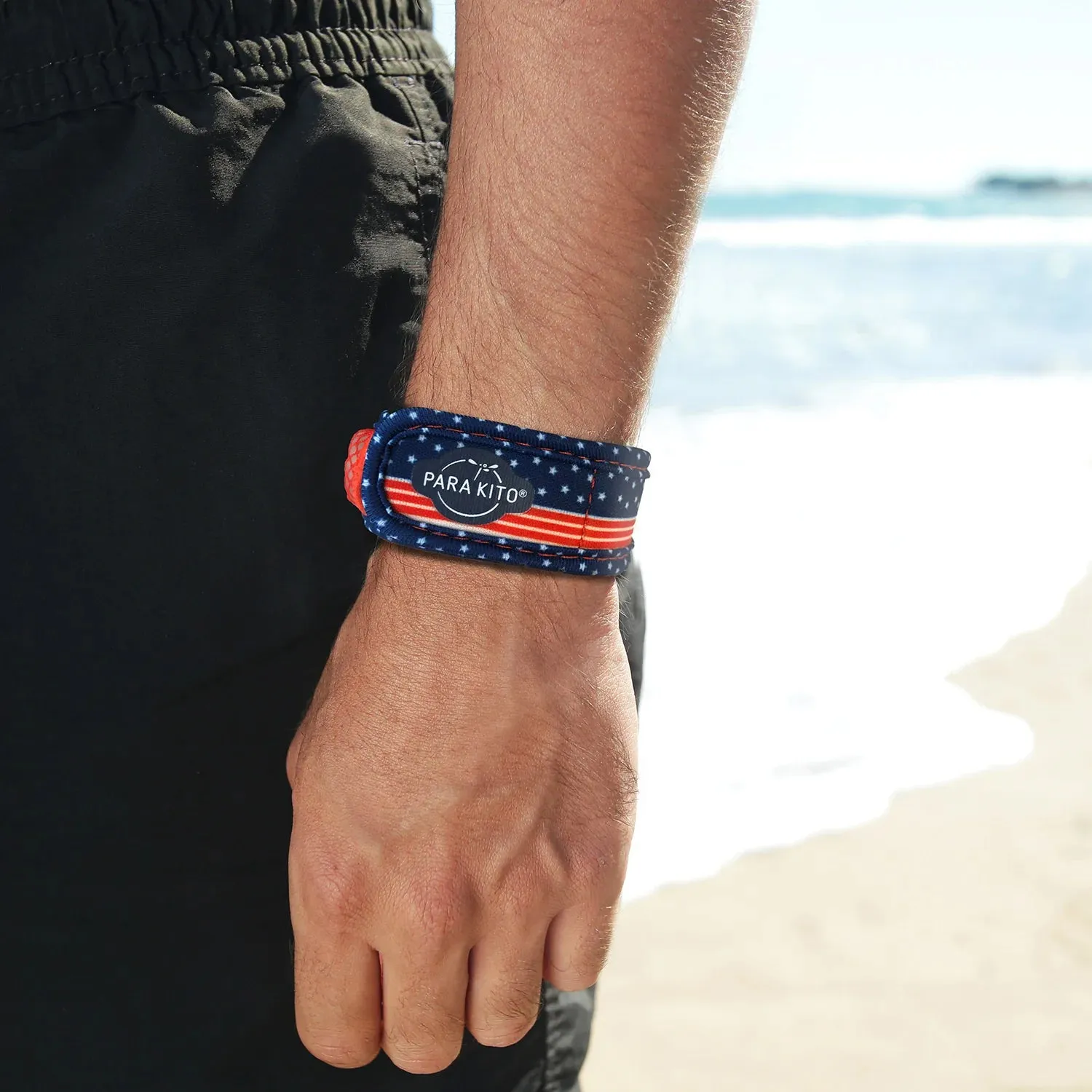 Mosquito Repellent Wristband with 2 refills - Patriot - USA Flag
