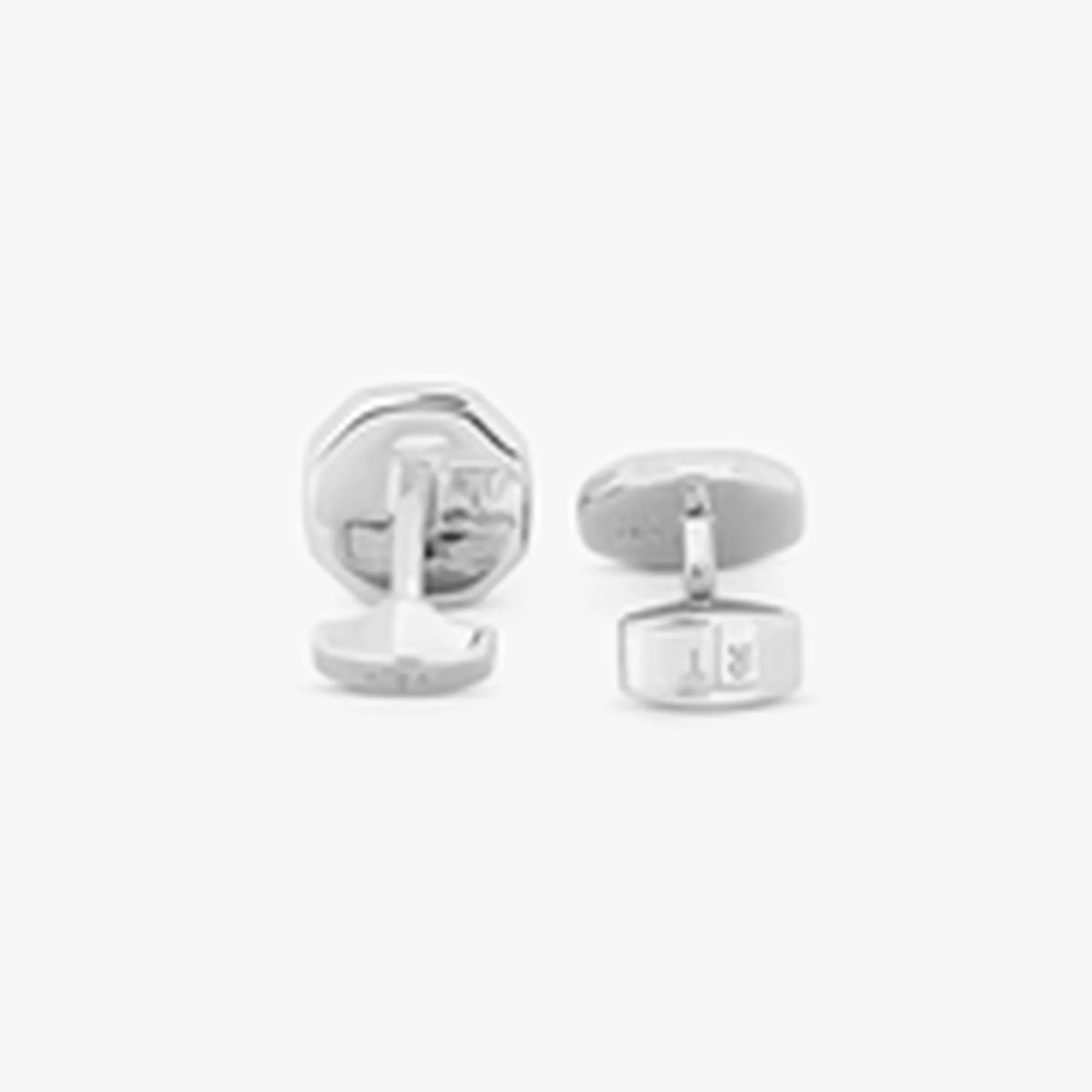 Octagon Cufflinks Onyx/ Lapis / MOP / Tiger Eye with Rhodium finish