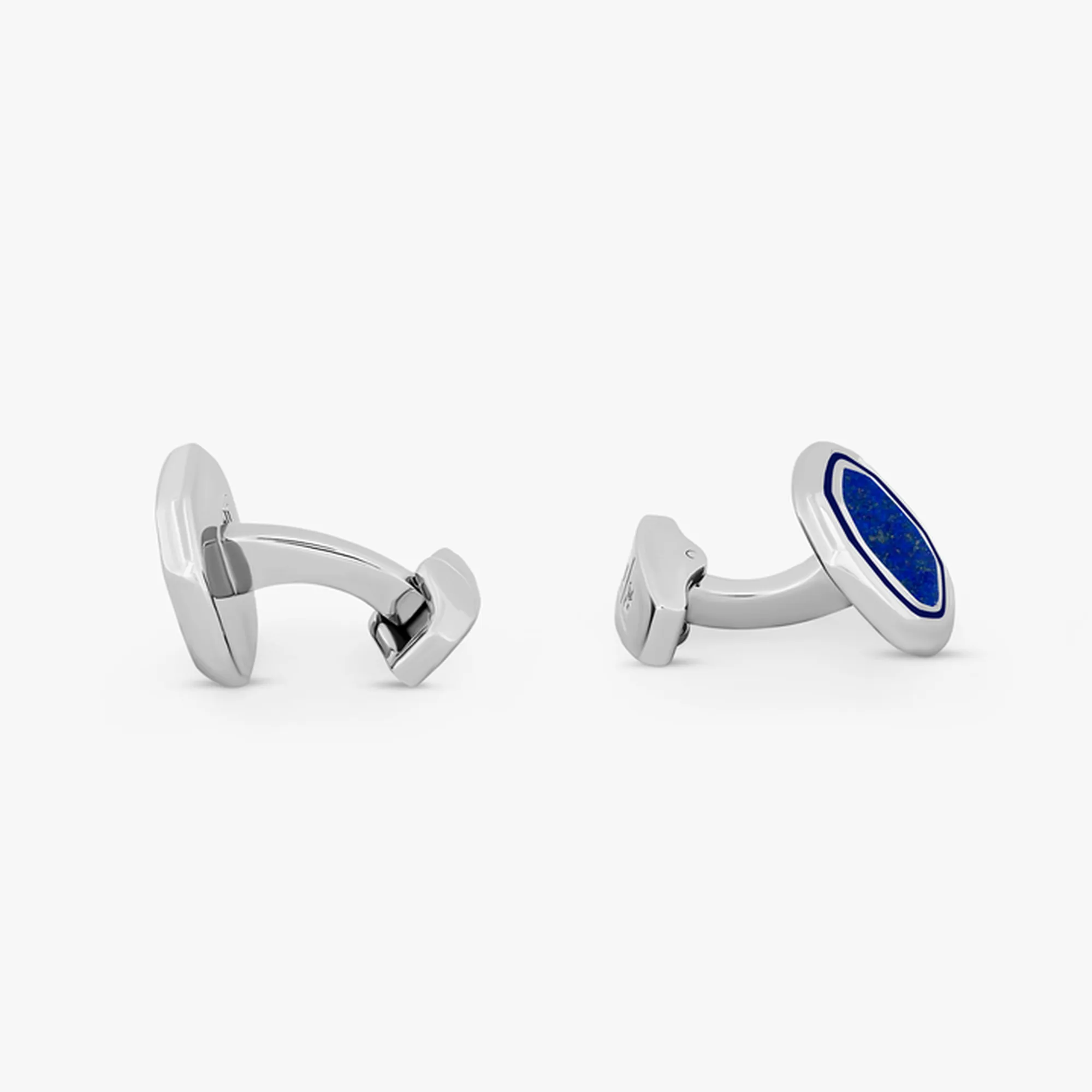Octagon Cufflinks Onyx/ Lapis / MOP / Tiger Eye with Rhodium finish