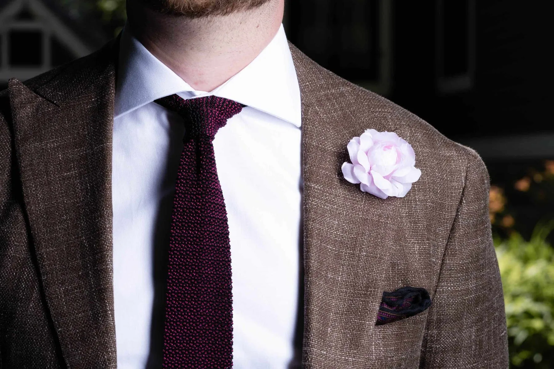 Pale Pink Camellia Boutonnière Flower
