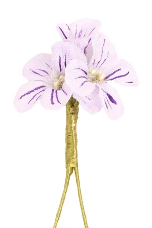 Pale Violet Triple Wood Sorrel Boutonnière Flower