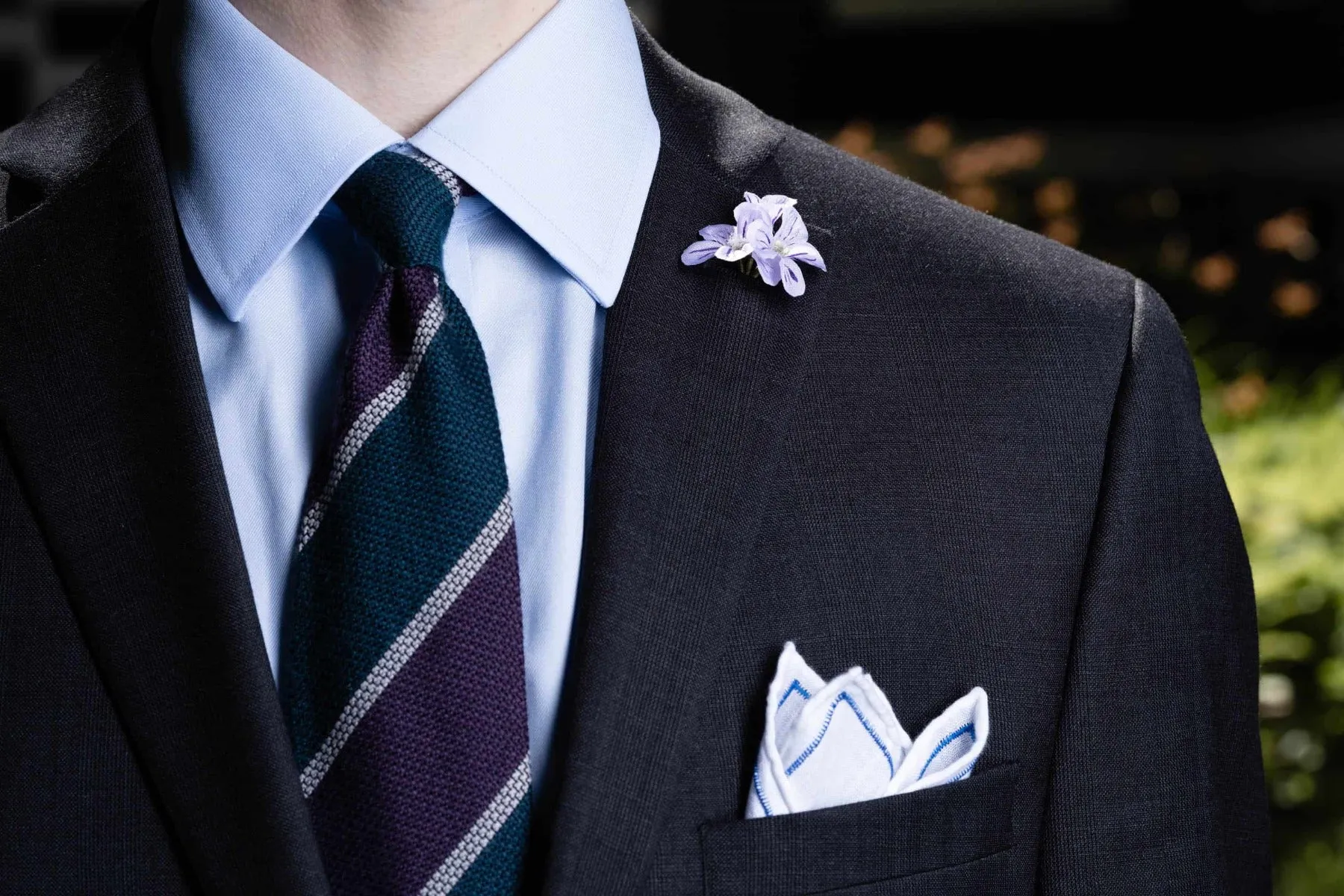 Pale Violet Triple Wood Sorrel Boutonnière Flower
