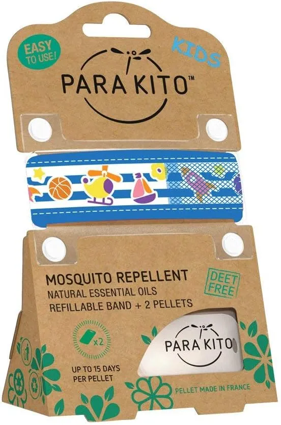 PARA'KITO Bug & Mosquito Bracelets for Kids | Mosquito Spray Alternative | Waterproof, Outdoor Insect Wristband w/Natural Essential Oils | Hiking, Trekking & Camping Accessories (Toys)