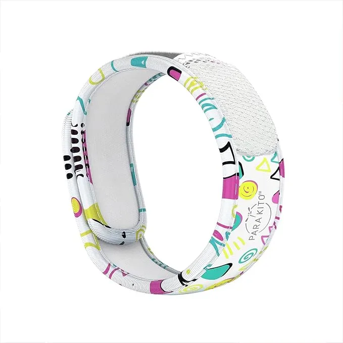PARA'KITO Mosquito Insect & Bug Protection Wristband - Mosquito Stickers & Bug Spray Alternative - Summer Essentials, Beach Accessories, Hiking & Camping Essentials - Natural Essential Oils (Candy)