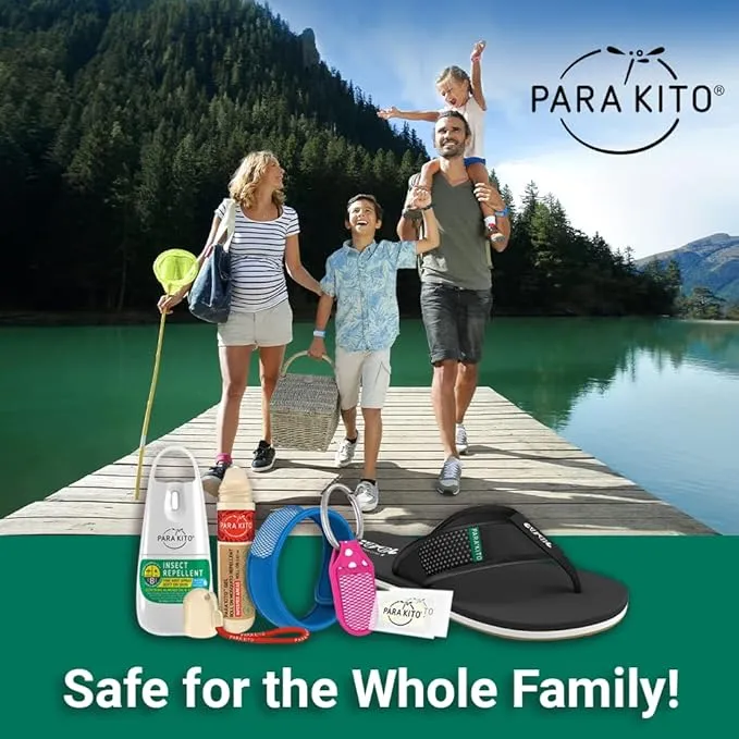 PARA'KITO Mosquito Insect & Bug Protection Wristband - Mosquito Stickers & Bug Spray Alternative - Summer Essentials, Beach Accessories, Hiking & Camping Essentials - Natural Essential Oils (Jungle)