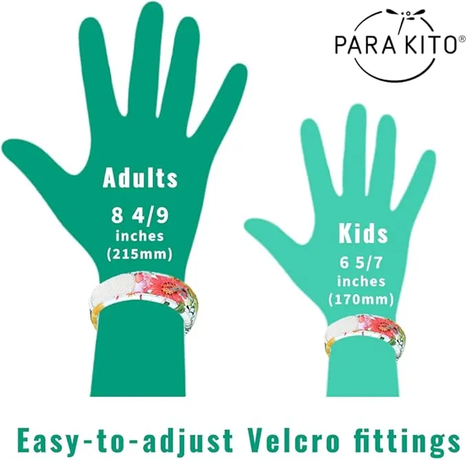 PARA'KITO Mosquito Insect & Bug Protection Wristband - Mosquito Stickers & Bug Spray Alternative - Summer Essentials, Beach Accessories, Hiking & Camping Essentials - Natural Essential Oils (Jungle)