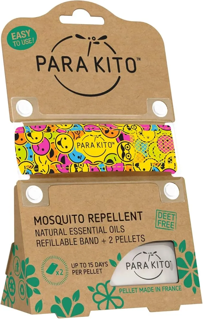 PARA'KITO Mosquito Insect & Bug Protection Wristband - Mosquito Stickers & Bug Spray Alternative - Summer Essentials, Beach Accessories, Hiking & Camping Essentials - Natural Essential Oils (Moody)