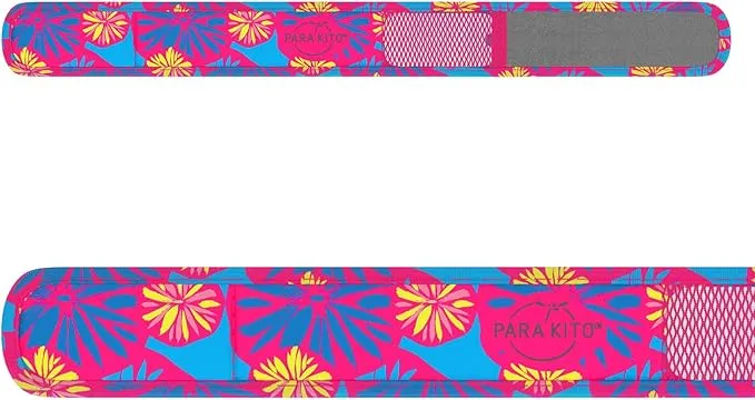 PARA'KITO Mosquito Insect & Bug Protection Wristband - Mosquito Stickers & Bug Spray Alternative - Summer Essentials, Beach Accessories, Hiking & Camping Essentials - Natural Essential Oils (Sunshine)