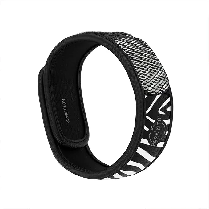 PARA'KITO Mosquito Insect & Bug Protection Wristband - Mosquito Stickers & Bug Spray Alternative - Summer Essentials, Beach Accessories, Hiking & Camping Essentials - Natural Essential Oils (Zebra)