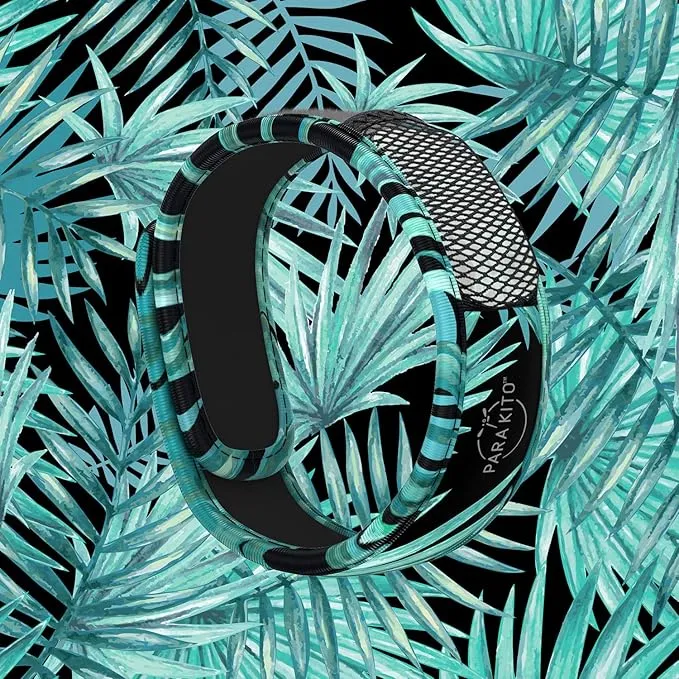 PARA'KITO Mosquito Insect & Bug Protection Wristband - Mosquito Stickers & Bug Spray Alternative - Summer Essentials, Beach Accessories, Hiking & Camping Essentials - w/Essential Oils (Dark Explorer)