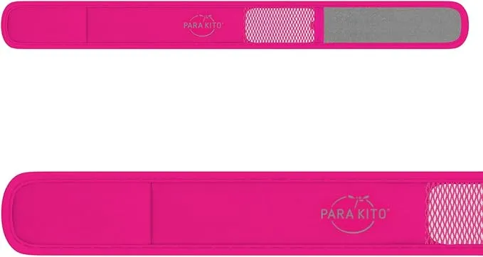 PARA'KITO Mosquito Insect & Bug Protection Wristband - Mosquito Stickers, Bug Spray Alternative Essentials for Beach, Camping, Desert Hiking, Christmas Bonfires - Natural Essential Oils (Fuchsia)
