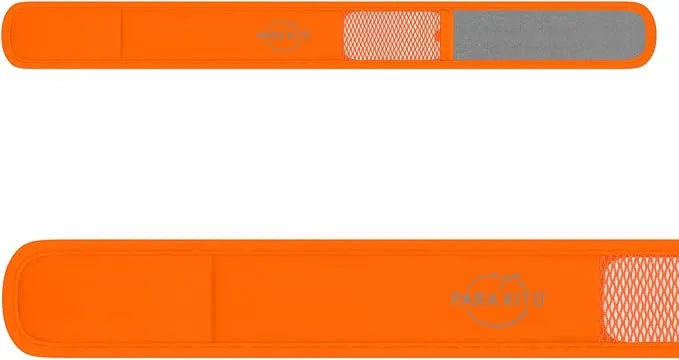 PARA'KITO Mosquito Insect & Bug Protection Wristband - Mosquito Stickers, Bug Spray Alternative Essentials for Beach, Camping, Desert Hiking, Christmas Bonfires - Natural Essential Oils (Orange)