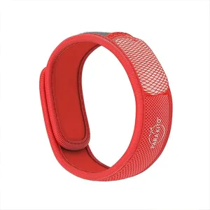 PARA'KITO Mosquito Insect & Bug Protection Wristband - Mosquito Stickers, Bug Spray Alternative Essentials for Beach, Camping, Desert Hiking, Christmas Bonfires - Natural Essential Oils (Red)