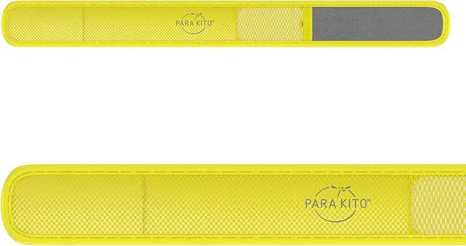 PARA'KITO Mosquito Insect & Bug Protection Wristband - Mosquito Stickers, Bug Spray Alternative Essentials for Beach, Camping, Desert Hiking, Christmas Bonfires - Natural Essential Oils (Yellow)