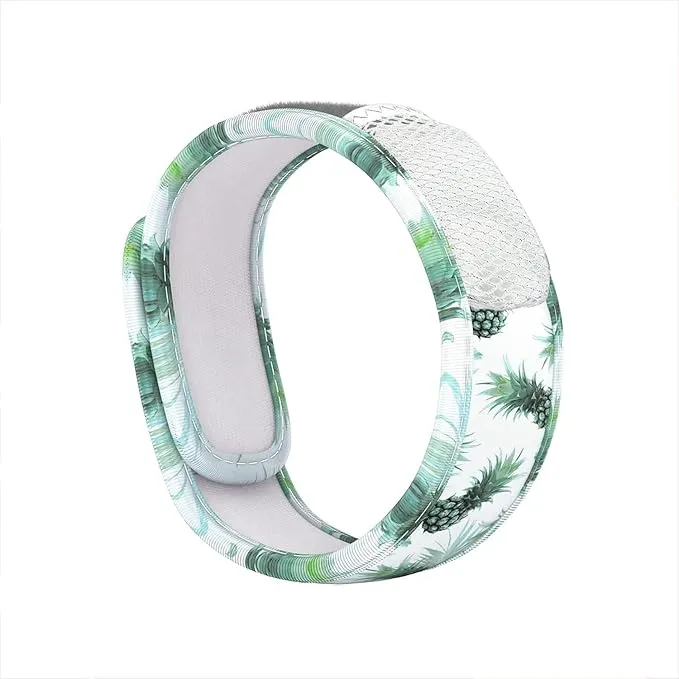 PARA'KITO Mosquito Insect & Bug Protection Wristband - Mosquito Stickers, Bug Spray Alternative - Summer Essentials, Beach Accessories, Hiking & Camping Essentials - Natural Essential Oils (Pineapple)