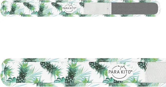 PARA'KITO Mosquito Insect & Bug Protection Wristband - Mosquito Stickers, Bug Spray Alternative - Summer Essentials, Beach Accessories, Hiking & Camping Essentials - Natural Essential Oils (Pineapple)