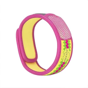 PARA'KITO Mosquito Insect & Bug Protection Wristband - Mosquito Stickers, Bug Spray Alternative - Summer Essentials, Beach Accessories, Hiking & Camping Essentials - Natural Essential Oils (Pink Inka)