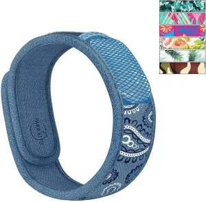 PARA'KITO Mosquito Insect & Bug Protection Wristband - Mosquito Stickers, Bug Spray Alternative - Summer Essentials, Beach Accessories, Hiking, Camping Essentials - Natural Essential Oils (Blue Jeans)