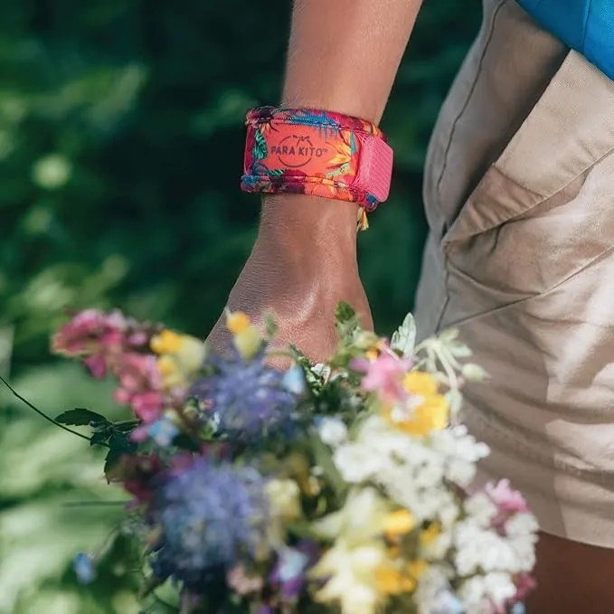 PARA'KITO Mosquito Insect & Bug Protection Wristband - Mosquito Stickers, Bug Spray Alternative - Summer Essentials, Beach Accessories, Hiking, Camping Essentials - Natural Essential Oils (Summertime)