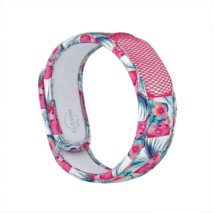 PARA'KITO Mosquito Insect & Bug Protection Wristband - Mosquito Stickers, Bug Spray Alternative - Summer Essentials, Beach Accessories, Hiking, Camping Essentials - Natural Essential Oils (Watermelon)