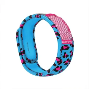 PARA'KITO Mosquito Insect & Bug Protection Wristband - Mosquito Stickers, Bug Spray Alternative - Summer Essentials, Beach Accessories, Hiking, Camping Essentials - w/Essential Oils (Leopard Blue)