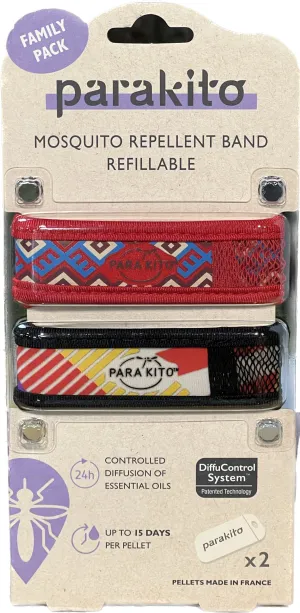 Para'Kito Wristband 2-Pack Mosquito Repellent With 2 Refills