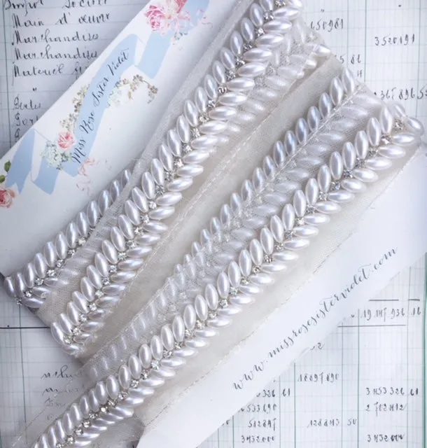 Pearl and Diamante Trim. wedding trim