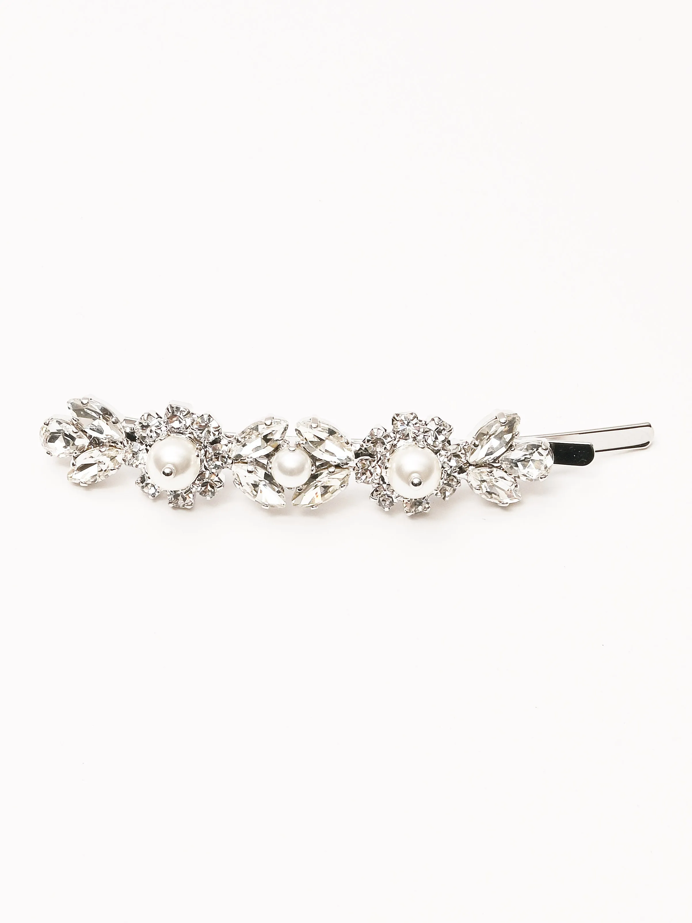 Pearl/Crystal Daisy Floret Hair Clip