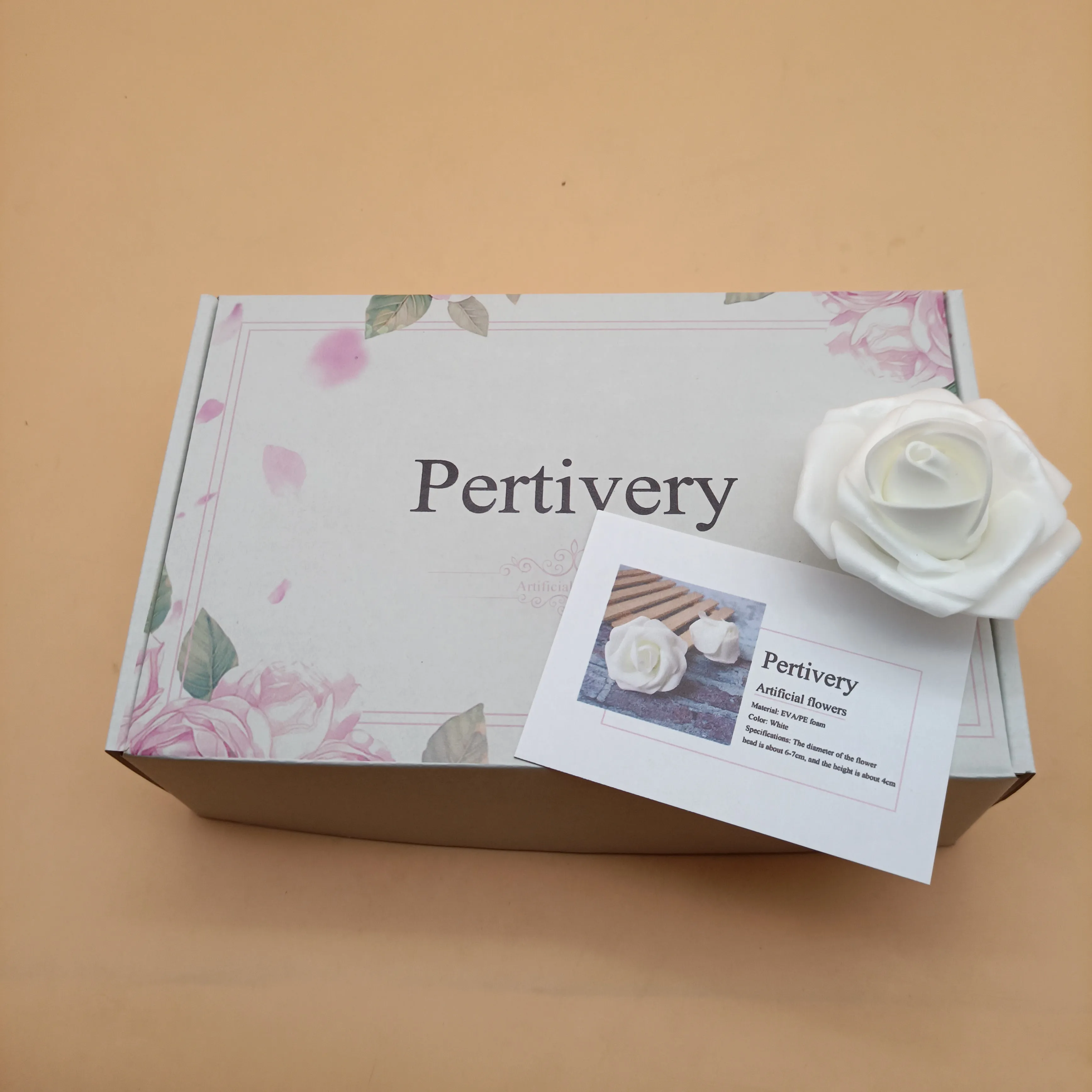 Pertivery Artificial flowers,12Pcs Real Looking White Foam Fake flowers For DIY,Cake Decor,Party,Baby Shower,Home,Outdoor