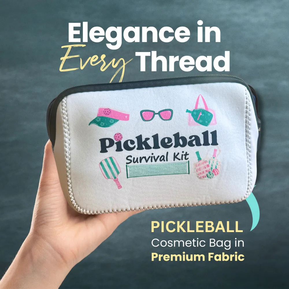 Pickleball Survival Cosmetic Bag