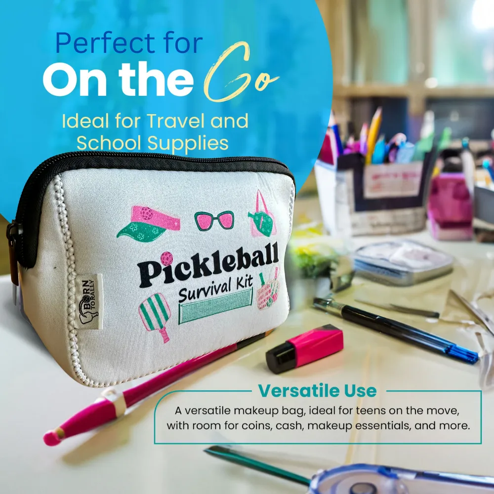 Pickleball Survival Cosmetic Bag