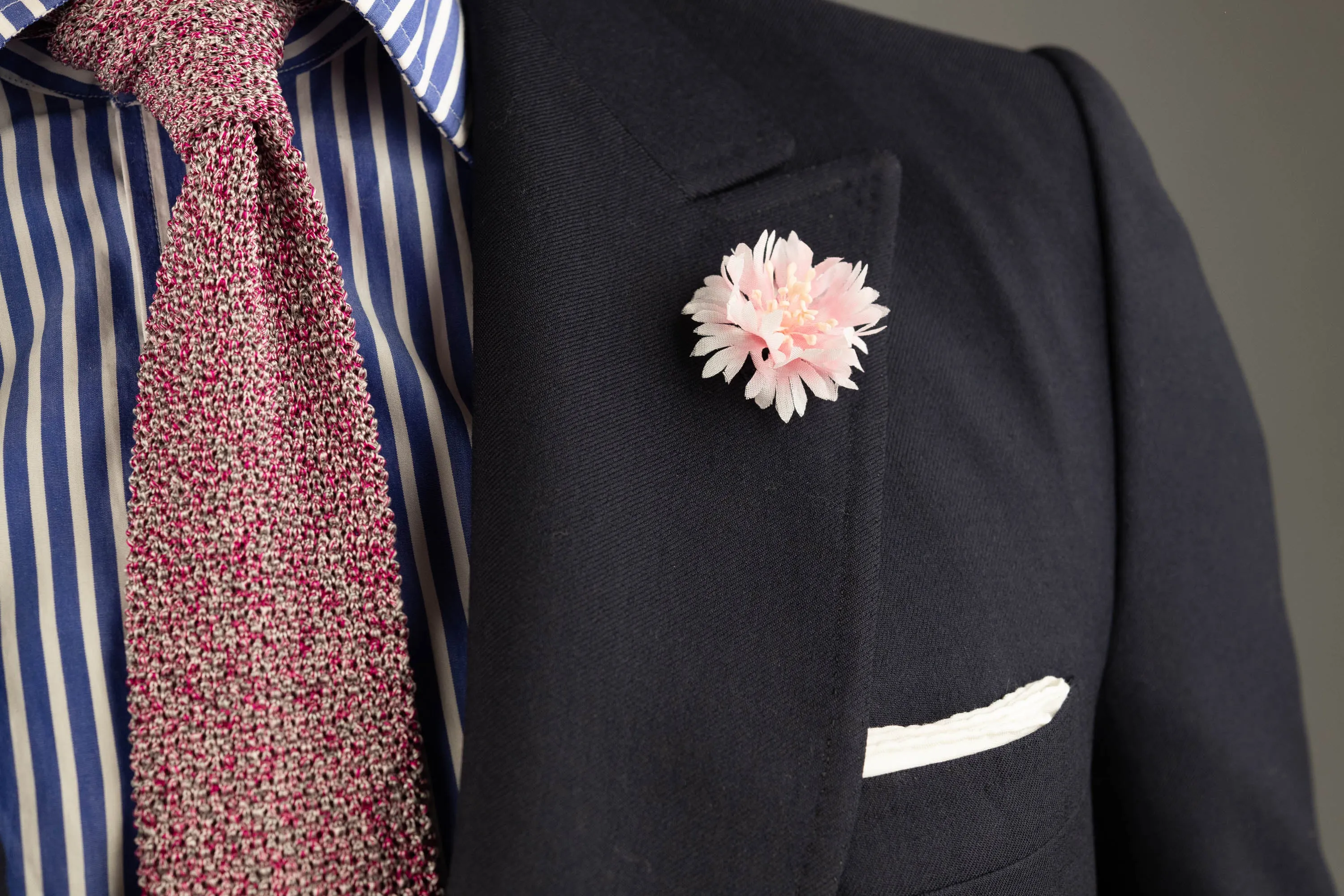 Pink Cornflower Boutonnière Flower