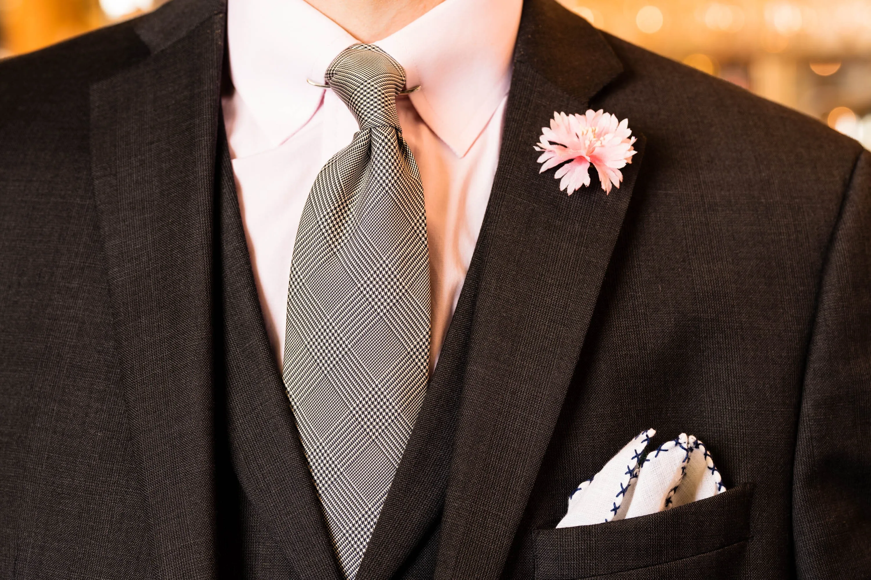 Pink Cornflower Boutonnière Flower