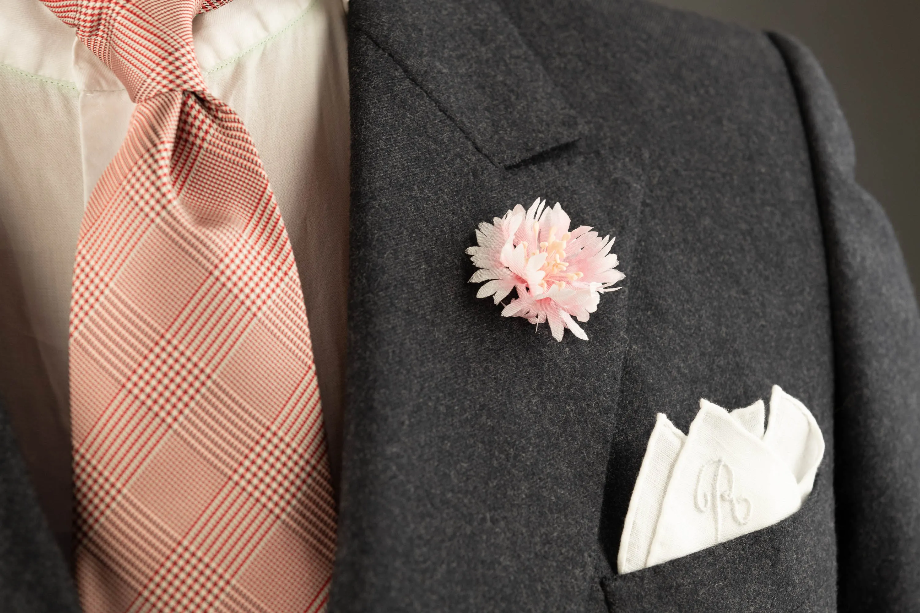 Pink Cornflower Boutonnière Flower