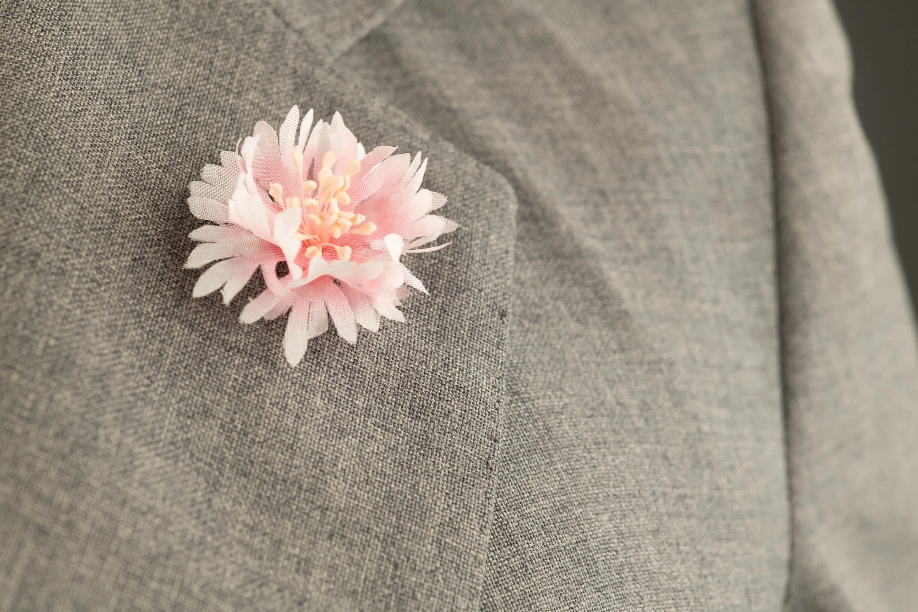 Pink Cornflower Boutonnière Flower