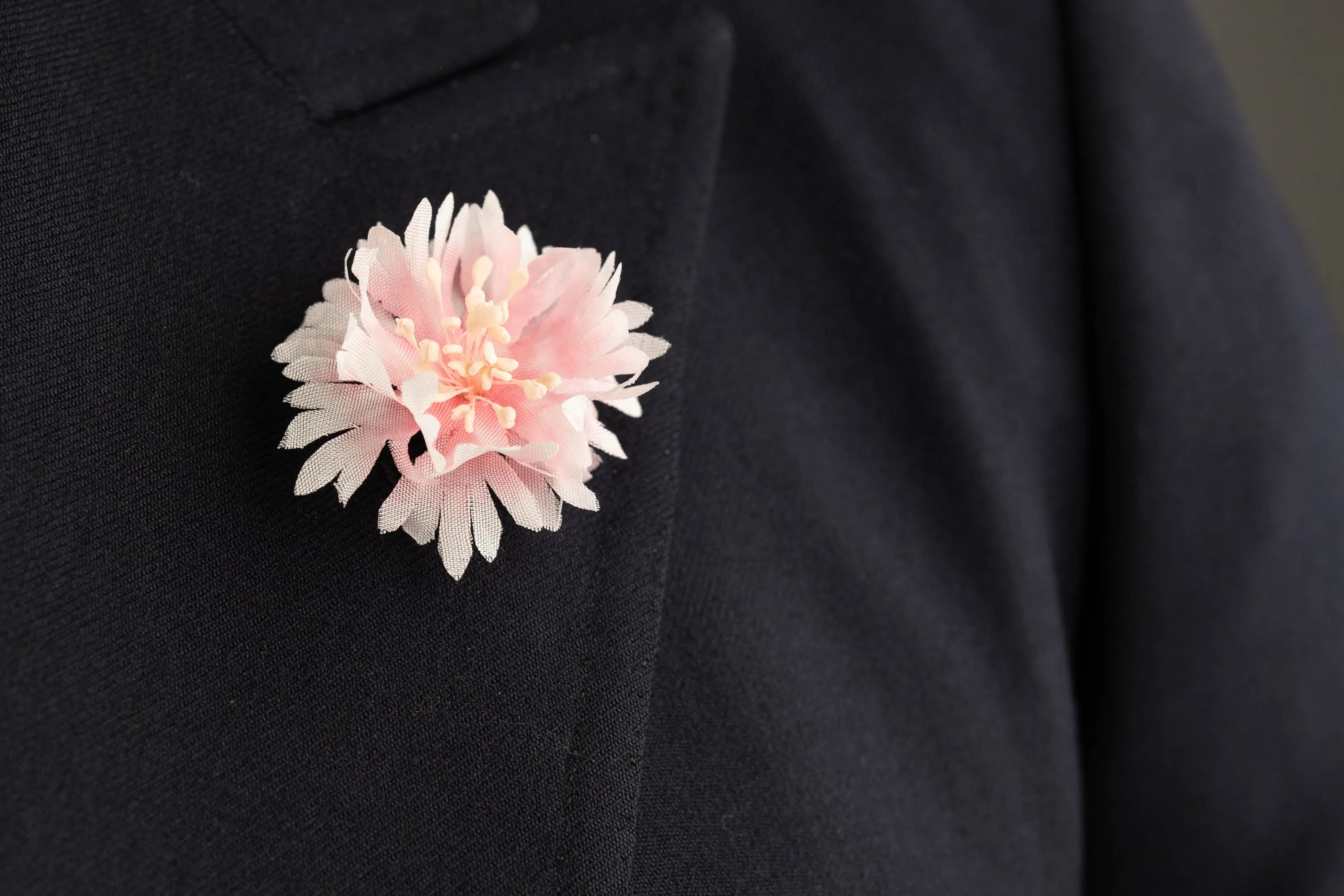 Pink Cornflower Boutonnière Flower