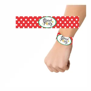 Pizza Party Theme Wrist Bands - Pack of 10