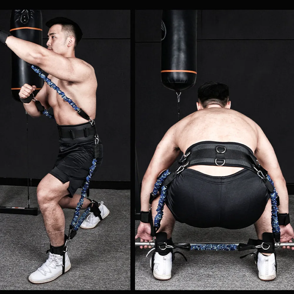 Premium Boxing Resistance Band Set – Leg Strength & Agility Training Strap System for MMA, Muay Thai, Boxing, Basketball & Fitness – Adjustable, High-Quality Resistance Bands for Explosive Power