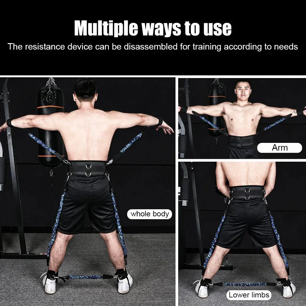 Premium Boxing Resistance Band Set – Leg Strength & Agility Training Strap System for MMA, Muay Thai, Boxing, Basketball & Fitness – Adjustable, High-Quality Resistance Bands for Explosive Power
