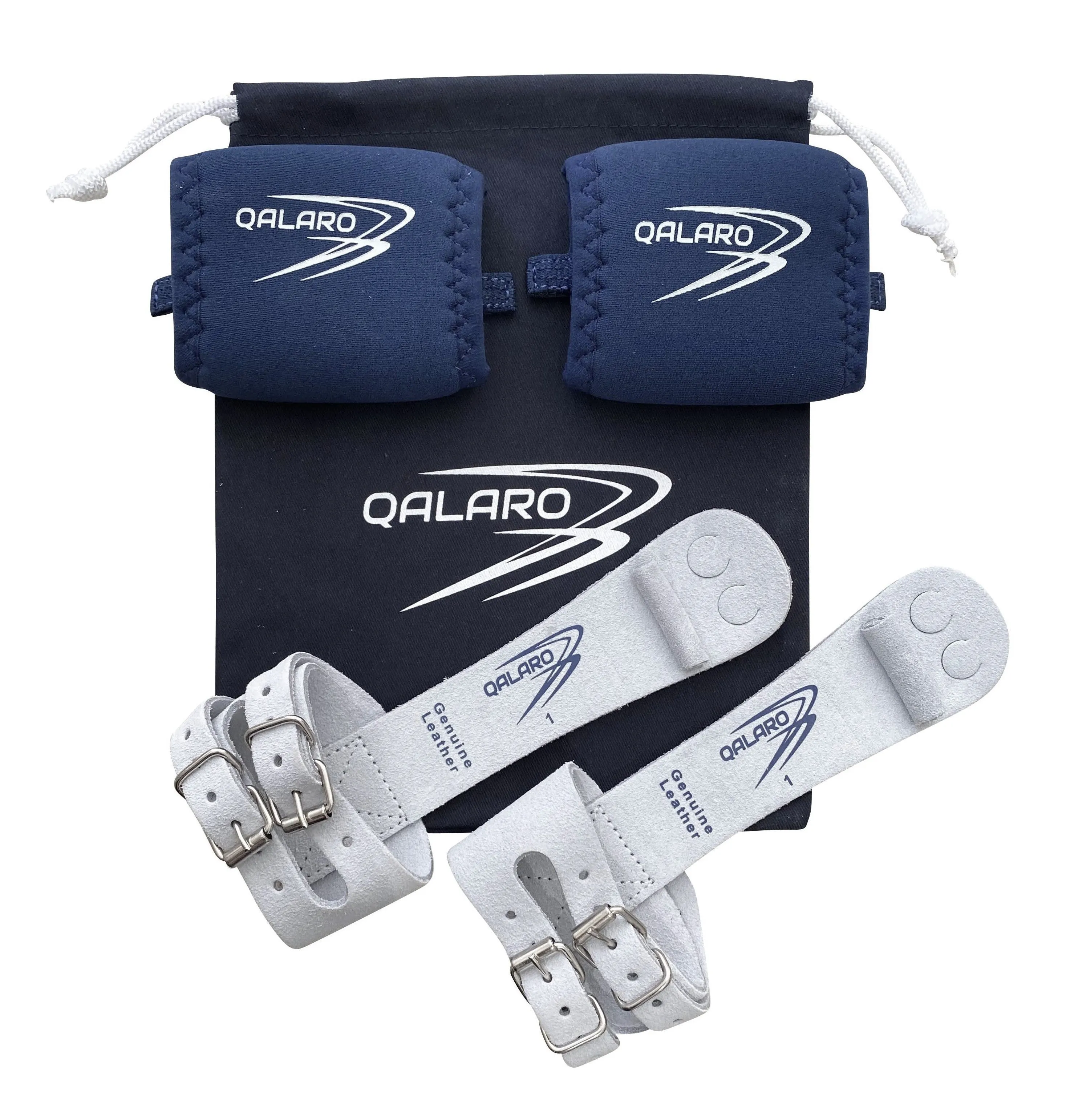 QALARO Double Buckle PRO Grips Set (Neoprene Wristbands)