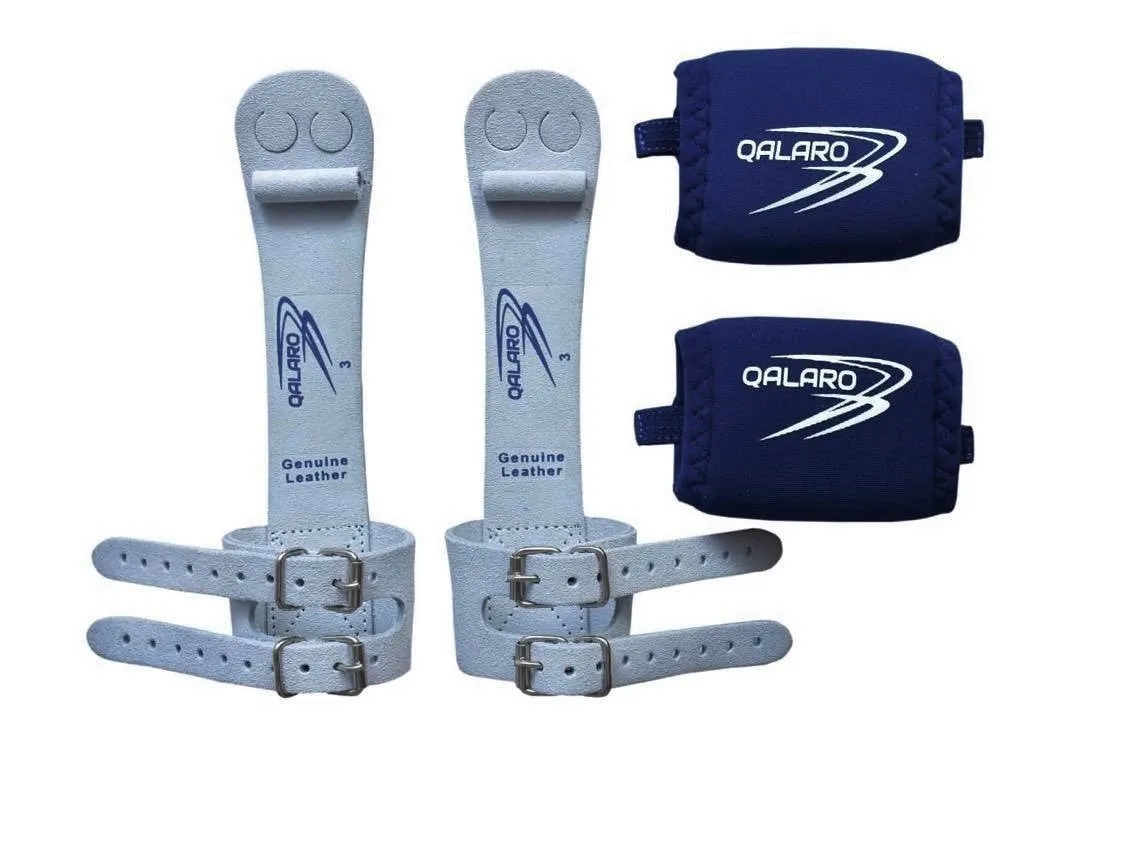 QALARO Double Buckle PRO Grips Set (Neoprene Wristbands)