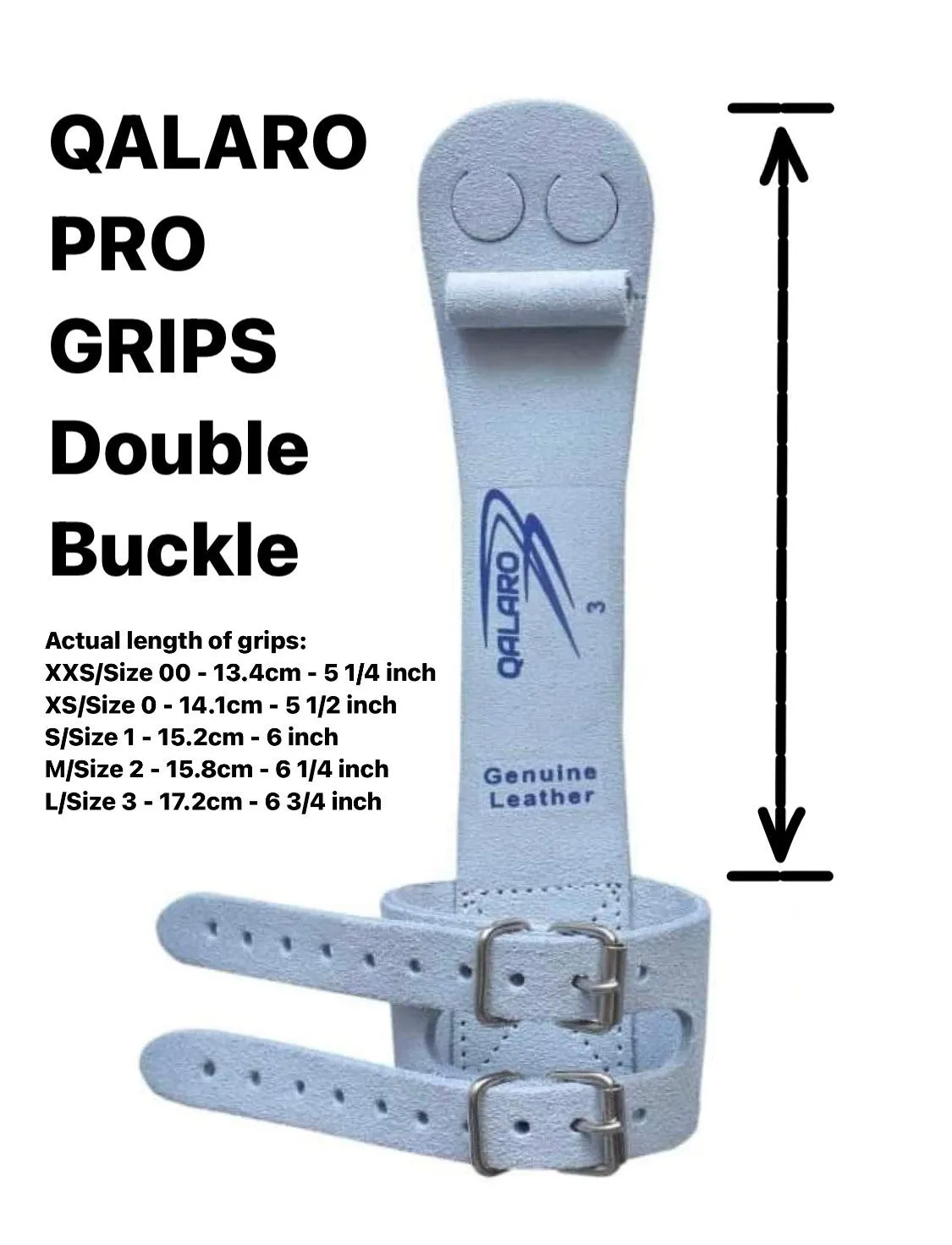 QALARO Double Buckle PRO Grips Set (Neoprene Wristbands)