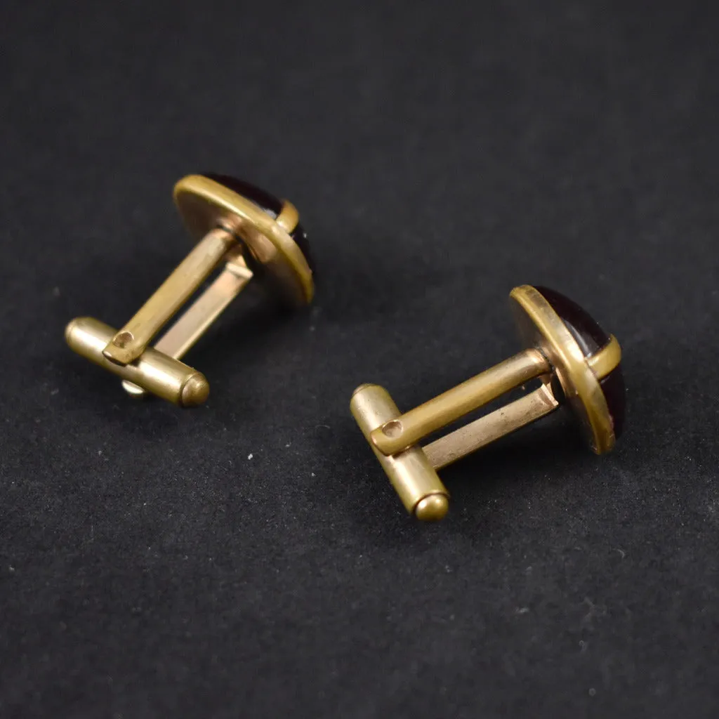 Red Diagonal Stripe Cufflinks