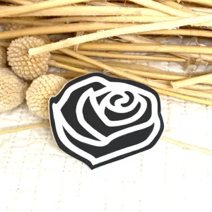 Rose Brooch - Black & White