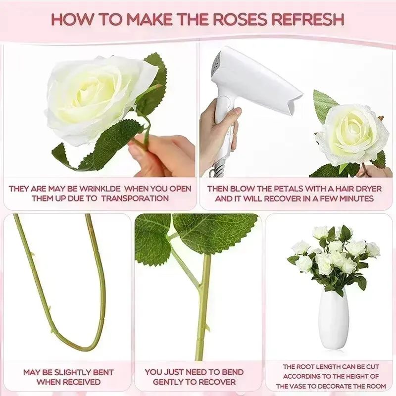 RoseBliss™ – 50 Pcs Real-Look Silk Roses for Any Occasion!