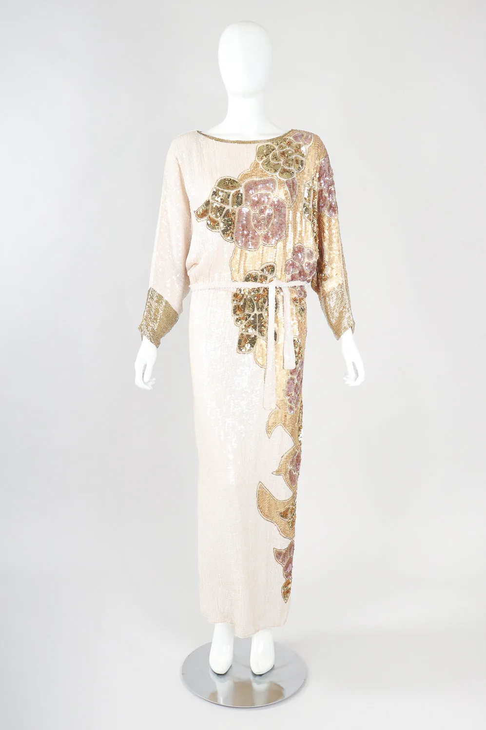 Sequined Blouson Batwing Dress
